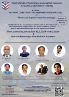 A five-day National Level FDP (Offline) on Physics In Engineering and Technology 2024 Faculty Development Program Poster
