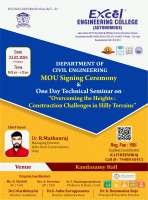 One Day Technical Seminar on Overcoming the heights: construction challenges in hilly terrain 2024 Technical Seminar Poster
