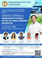 International Conference On Innovations and Applications of Artificial Intelligence in Engineering and Agriculture IAAIEAA 2024