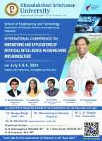 International Conference On Innovations and Applications of Artificial Intelligence in Engineering and Agriculture IAAIEAA 2024 International Conference Poster