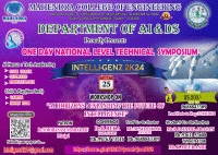 INTELLI-GENZ 2k24 National Level Technical Symposium Poster
