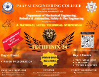 Techfinix'24 National Level Technical Symposium Poster