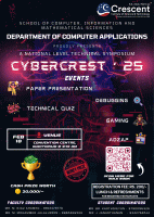 Cybercrest 2025 National Level Technical Symposium Poster