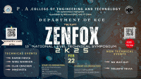 ZENFOX 2K25 National Level Technical Symposium Poster