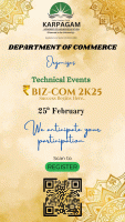 BIZ COM 2K25 National Level Inter Collegeiate Meet Poster