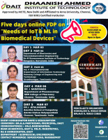 Five Days Online FDP on Need of IOT & ML in Biomedical Devices 2025 Faculty Development Program Poster