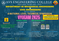VYUGAM 2K25 National Level Technical Symposium Poster