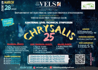 CHRYSALIS 25 National Level Technical Symposium Poster
