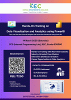 Data Visualization and Analytics using POWER BI 2026 Hands on Workshop Poster