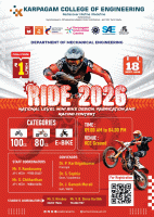 RIDE 2026 National Level Mini Bike Design, Fabrication and Racing Contest Poster