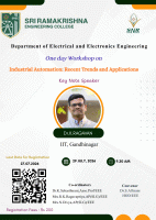 One day Workshop on Industrial Automation: Recent Trends and Applications 2026 Workshop Poster