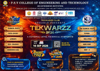 Tekwarzz 2K26 National Level Technical Symposium Poster