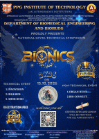 BIONICS 2K26 National Level Technical Symposium Poster