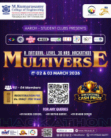 MULTIVERSE 2026 | A National Level 30 Hours Hackathon  Hackathon Poster