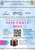 Math Fiesta 2K24 National Level Technical Symposium Poster
