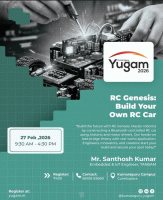 RC Genesis: Build Your Own RC Car 2026 Technical Event Poster