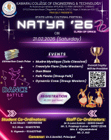 NATYA 2026 State Level Dance Fest Poster
