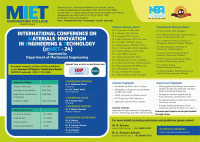 International Conference on Materials Innovation in Engineering and Technology (ICMIET-2024) International Conference Poster