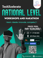 TechXcelerate BITS Goa Edition – Unleashing the Future of Technology! 2025 Workshops & Hackathon Poster