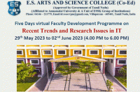FDP on Research Trends and Research Issues in IT 2023 Faculty Development Program Poster