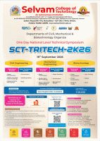 SCT-TRITECH 2K26 National Level Technical Symposium Poster