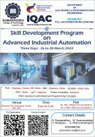 Skill Development Program on Advanced Industrial Automation 2024 Hands-on Training Poster
