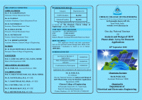 One day National Seminar on Analysis and Design of 1KW Photovoltaic Array for Domestic Applications 2018
