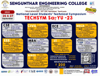 TECHSYM SaரYU - 23 National Level Technical Symposium Poster