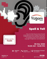 Spell & Tell 2026 Literary Event Poster