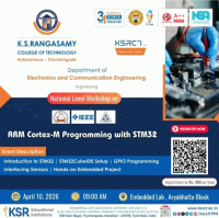 National Level Workshop on ARM Cortex-M Programming with STM32 Hands-on Training Poster
