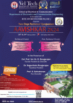 AAVISHKAR 2K24 TwIntercollegiate Technical Symposium Poster