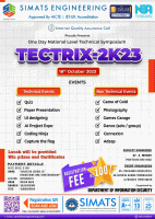 Tectrix 2k23 National Level Technical Symposium Poster
