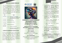 Workshop and Summer internship on Extended Reality Development in Unity 2023 Workshop Poster