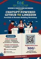 CHATGPT-POWERED GITHUB TO LINKEDIN- Portfolio & Resume Building Workshop 2026 Workshop Poster