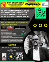 10 Days International Skill Development Training on Advanced Level Strategic Plan Writing (online Mode) 2023 Skill Development Training Poster