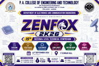 ZENFOX 2K26 National Level Technical Symposium Poster