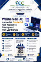 Webgenesisai:automated End to End Web application Development from User Prompts 2026 Workshop Poster