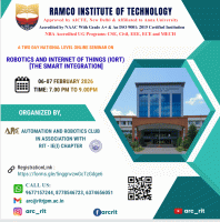 ROBOTICS AND INTERNET OF THINGS (IORT) [THE SMART INTEGRATION] 2026 Seminar Poster