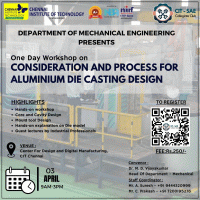 Consideration and Process for Aluminium Die Casting Design 2023 Workshop Poster