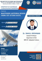 2 days National level Workshop on Mastering Antenna design using CST Studio 2025 Workshop Poster