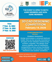 ASME EFx SRIT: 3D CAD Designing Competition 2026 3D CAD Designing Competition Poster