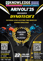 ARIVOLI 2K25 - ECO RIDE-X -  (ELECTRIC TWOWHEELER CHALENGE) Technical Event Poster
