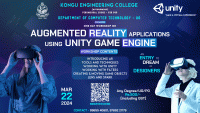 One day workshop on Augmented Reality applications using Unity Game Engine 2024 Workshop Poster