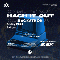 HASH IT OUT ADVYKA'23 Technical Event Poster
