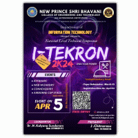 I-TEKRON 2K24 National Level Technical Symposium Poster
