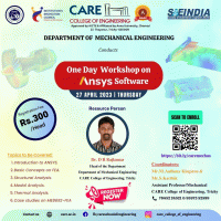 One Day Workshop on Ansys Software 2023 Workshop Poster
