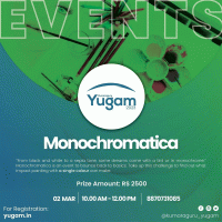 Monochromatica - Yugam 23 Cultural Event Poster
