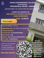 Hands-On Workshop on Web Design & Content Management Using WordPress 2025