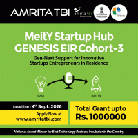 Amrita TBI MEITY- STARTUP HUB GENISIS EIR COHORT - 3 2026 Entrepreneurship Summit Poster