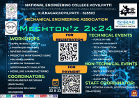 MECHTON'Z 2k24 Mechanical Engineering Fest Poster